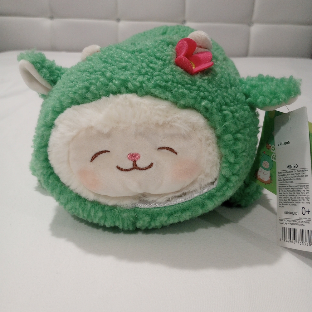 Miniso Cactus Lamb Cici Series Green Plush 12" Toy